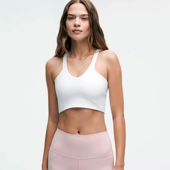 🌸4/$50🌸 Lululemon Bend This V and Racer Bra – White (Reversible) - Picture 3 of 13